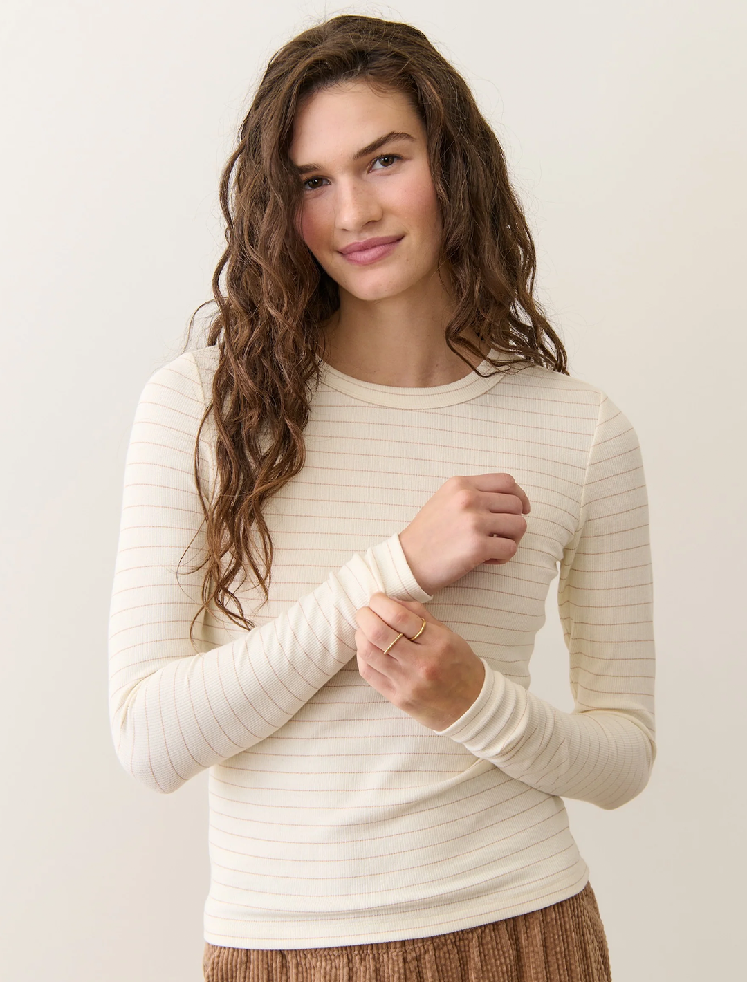 lexi rib sun-in longsleeve crew tee