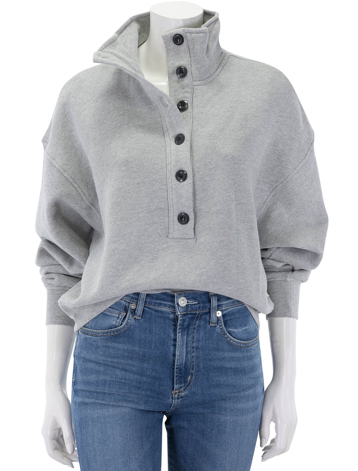 mirelle funnel neck sweatshirt in heather grey
