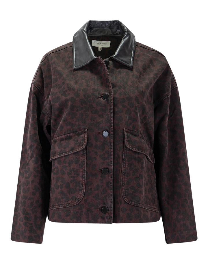natalia jacket in espresso leopard