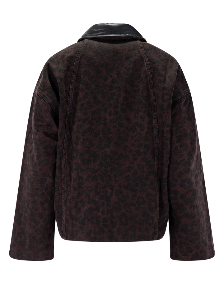 natalia jacket in espresso leopard