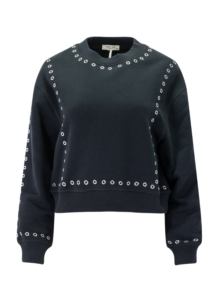 vintage terry grommet pullover