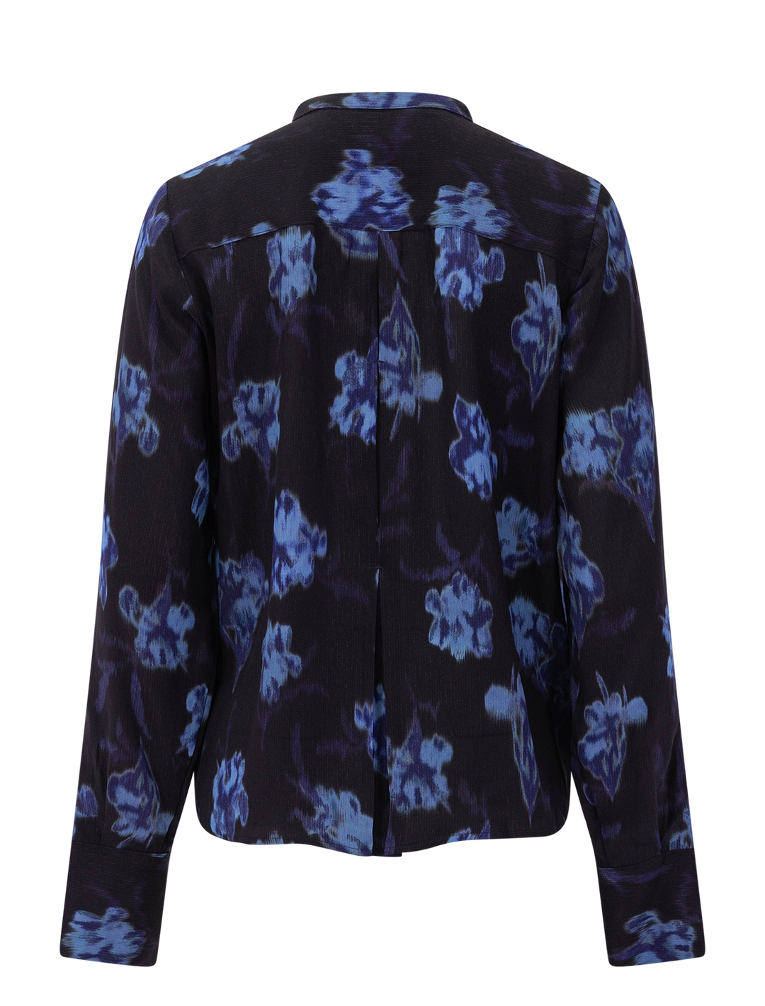 arden dark floral pleated blouse