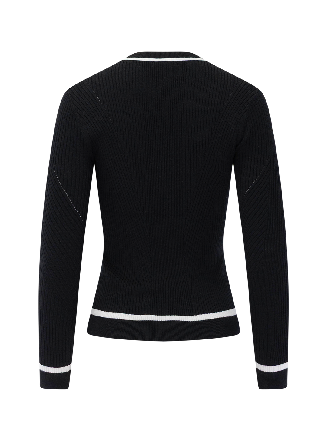 kassy rib henley in black