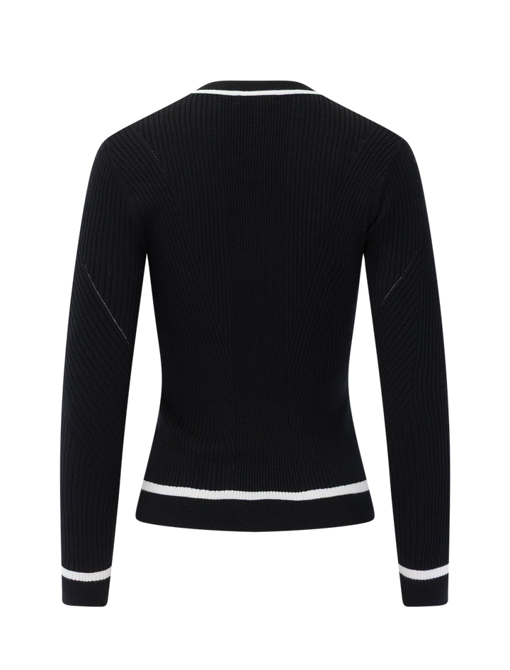 kassy rib henley in black