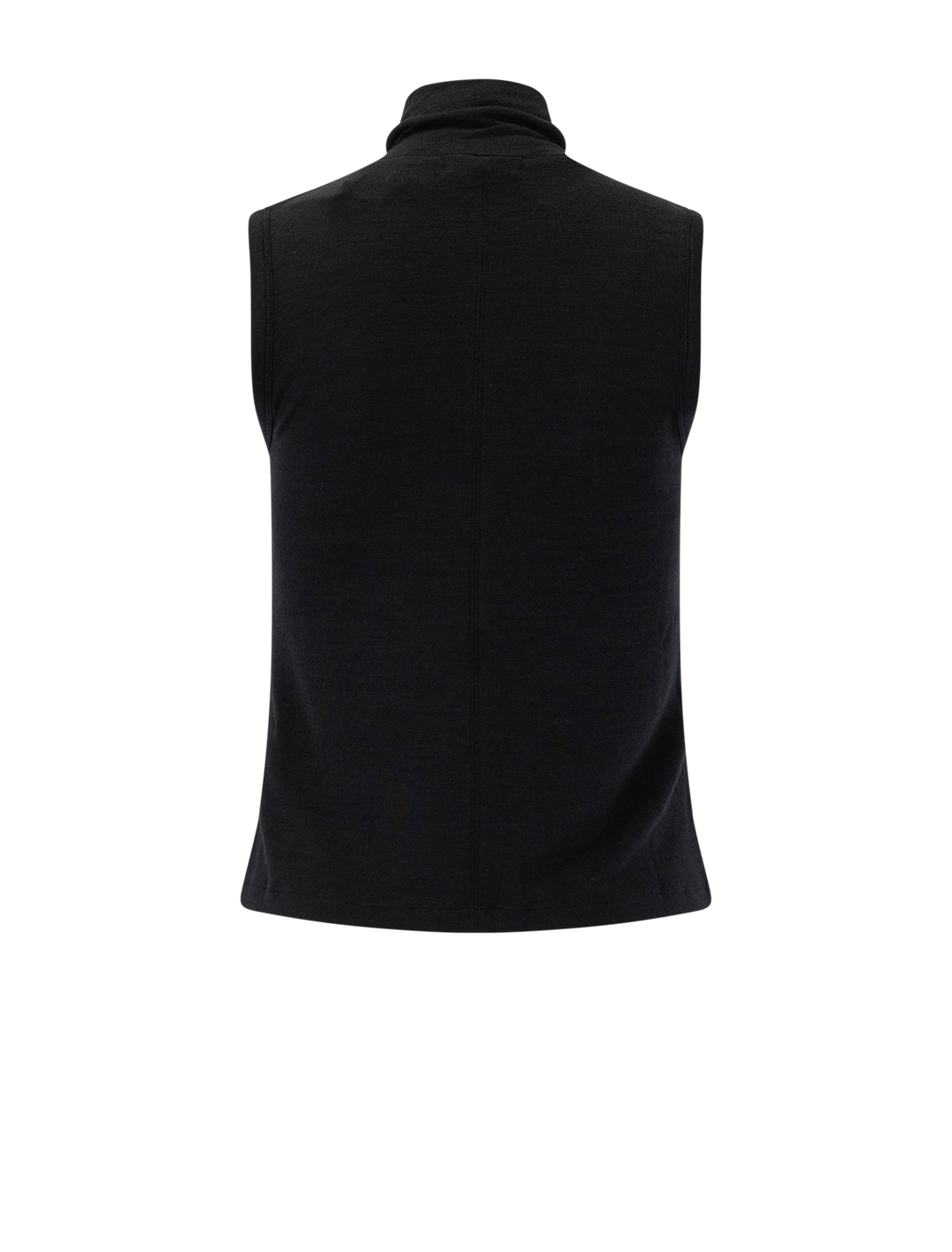 the knit turtleneck tank in black