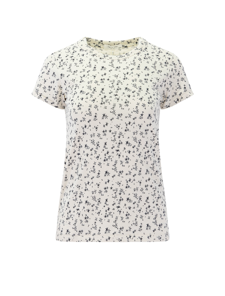 all over stars tee in ivory