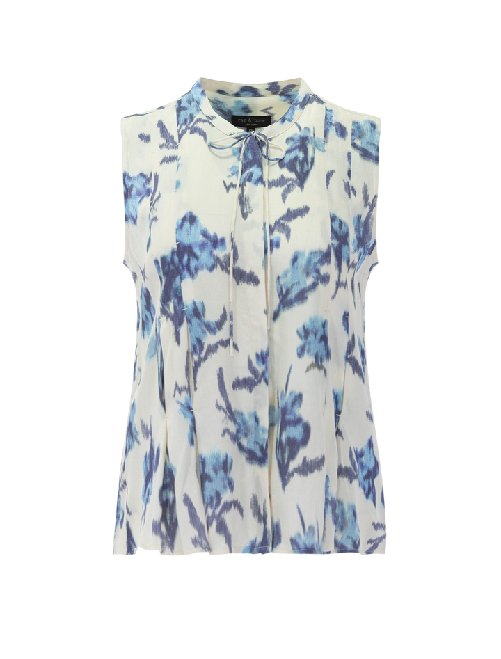 arden light floral sleeveless blouse