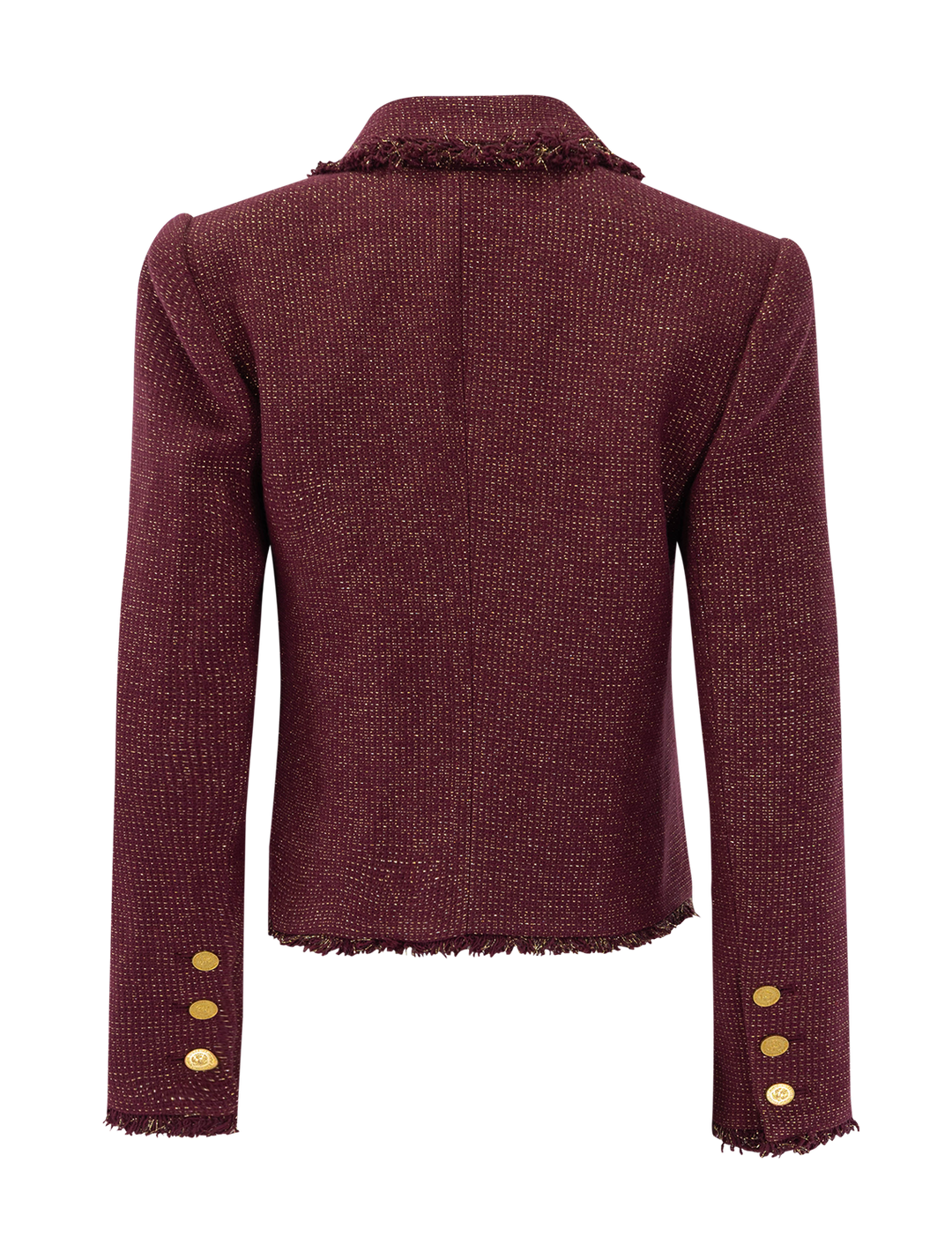 sylvia collared jacket in malbec