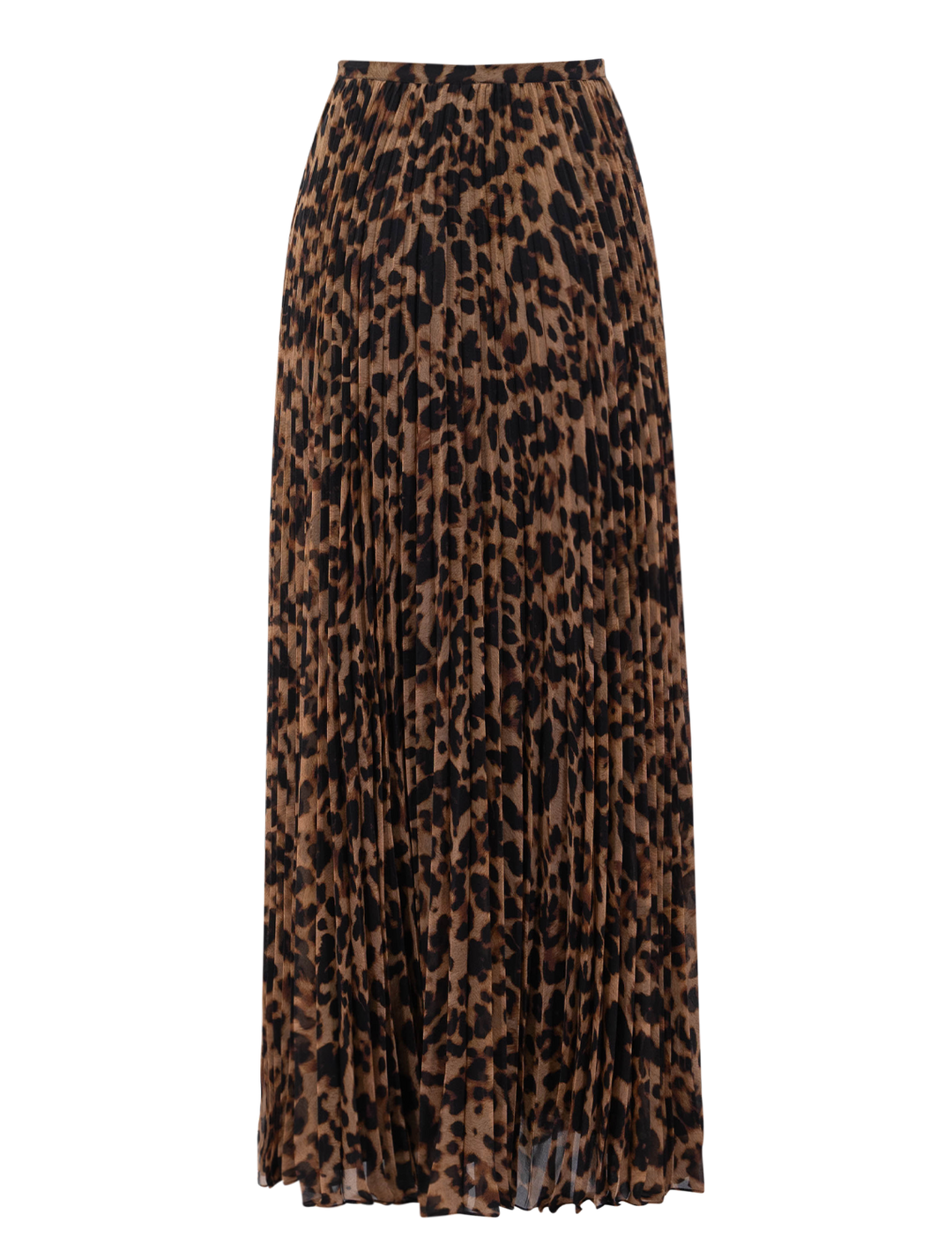 torin pleated maxi skirt brown leopard