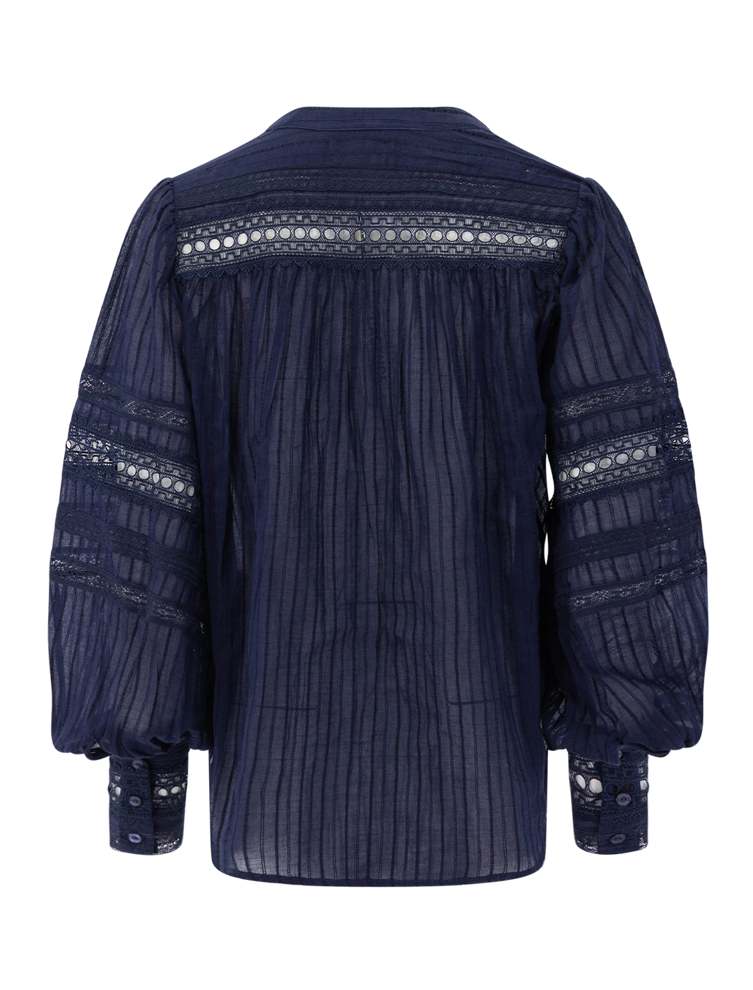 kiera trim blouse in midnight