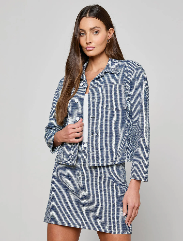 nelly crop jacket vista blue