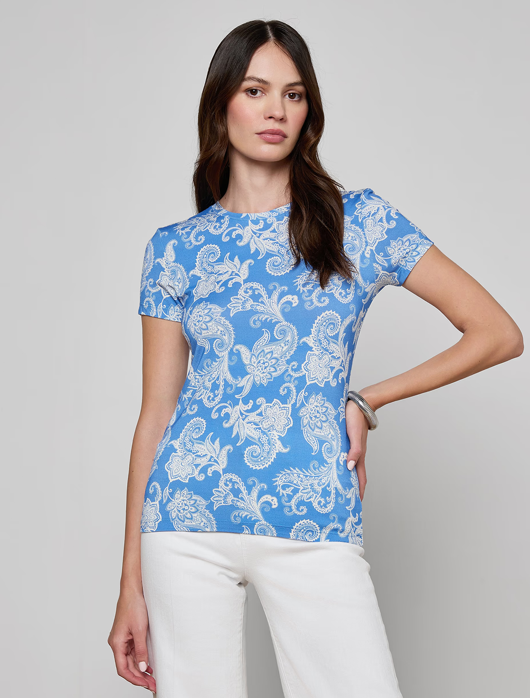 ressi crew in 2 tone paisley