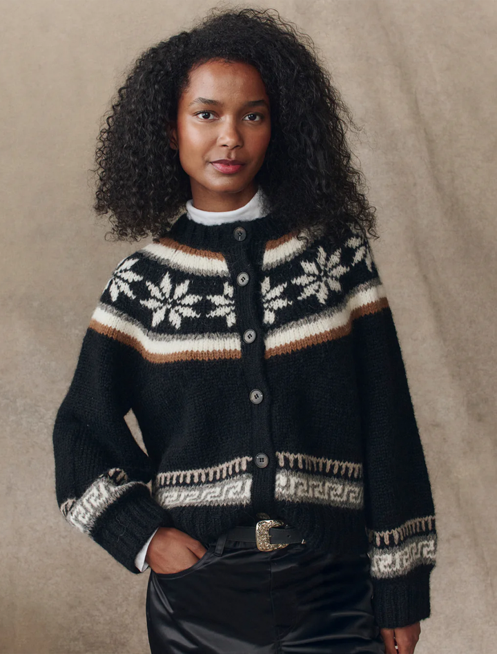 the snowflake ice rink cardigan