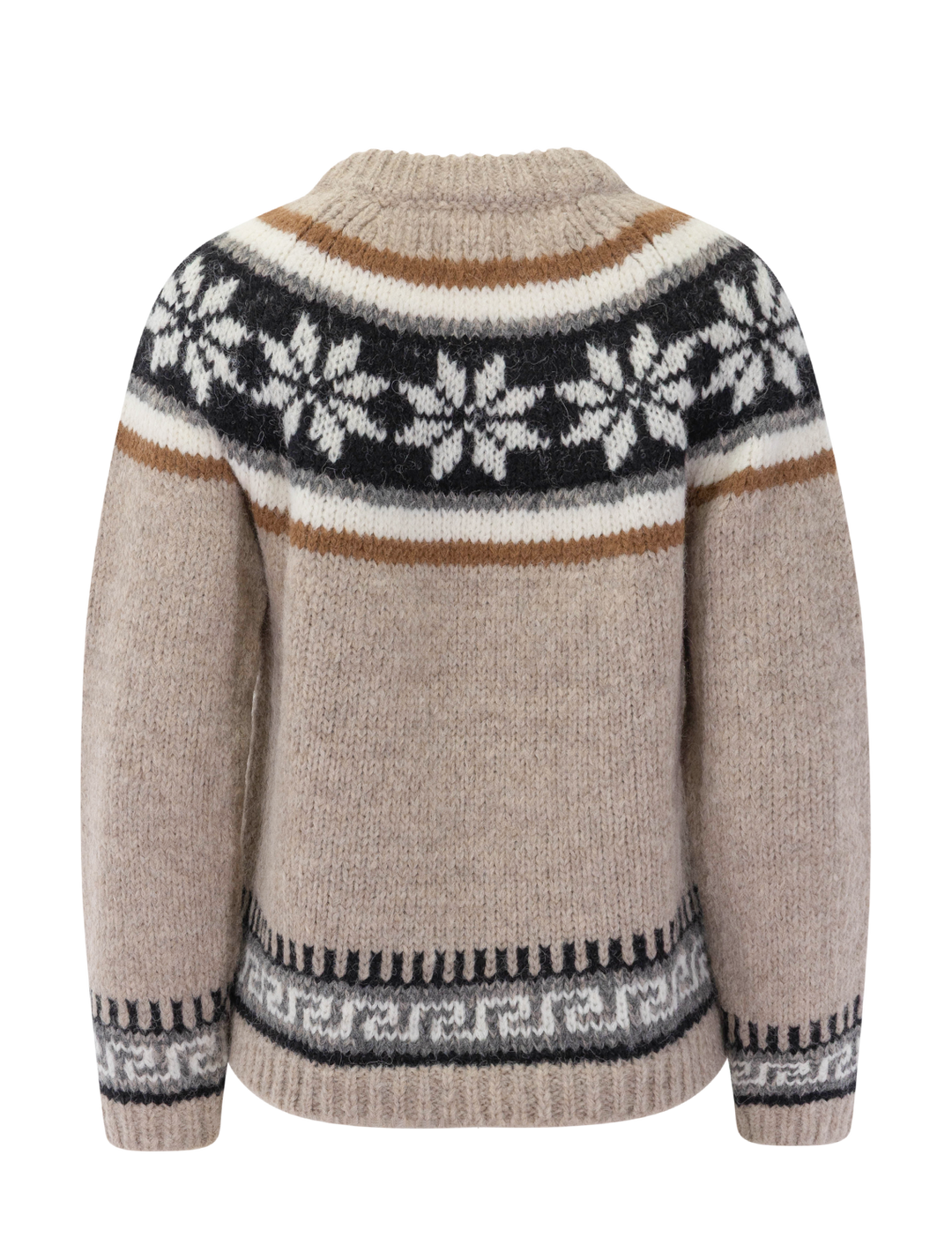 the snowflake fairisle pullover in oat