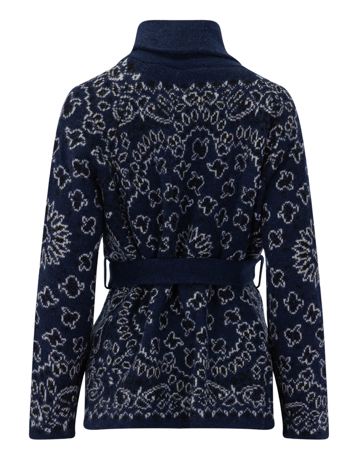 the bandana riding cardigan in navy