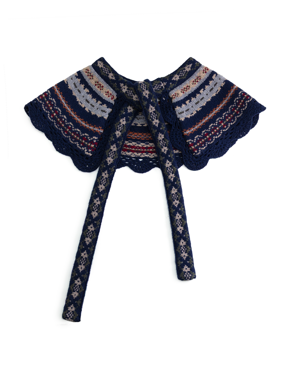 ciara fair isle knit collar