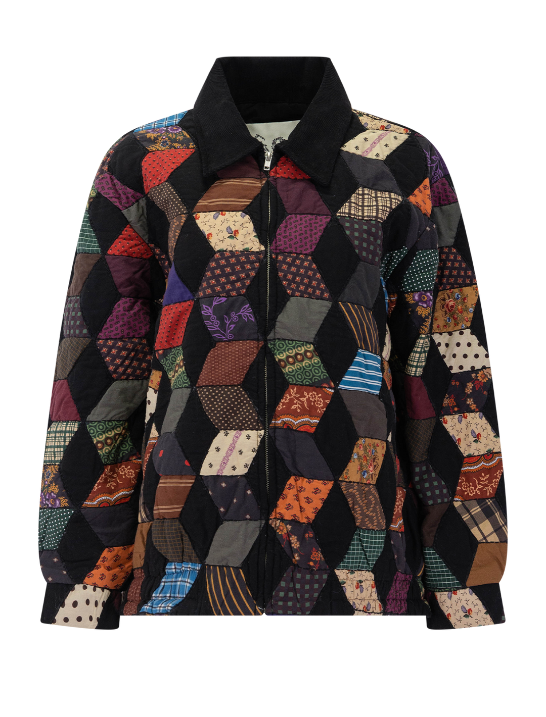 front view of cressida quilt bomber jacket