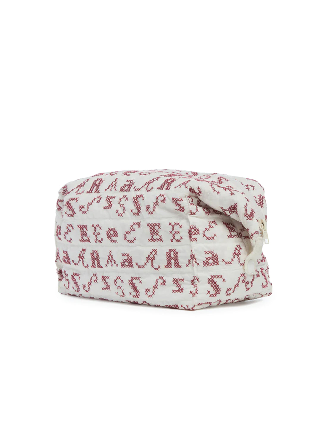 kit embroidery cosmetic case in cream