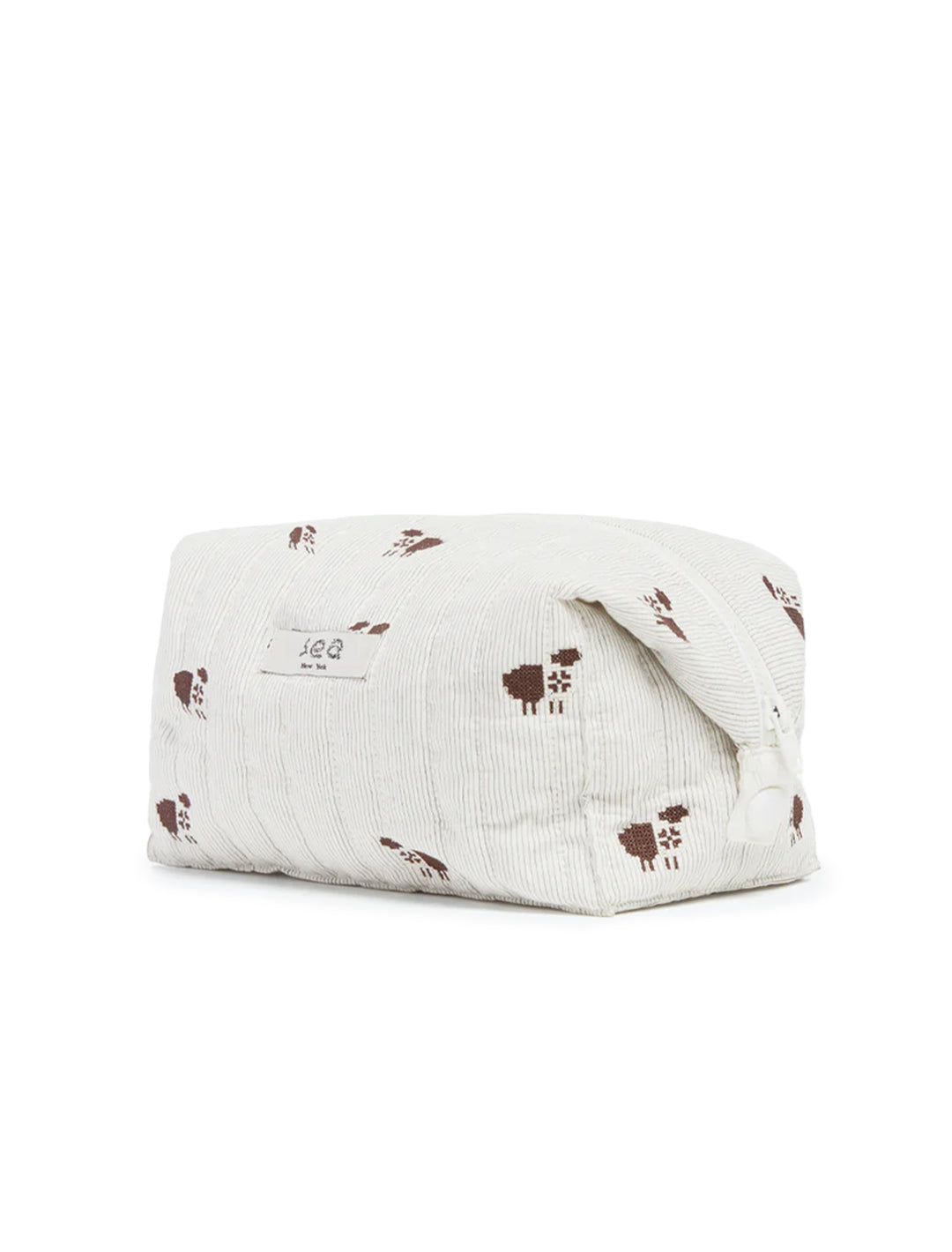 ruthie cosmetic bag in sweater clad sheep