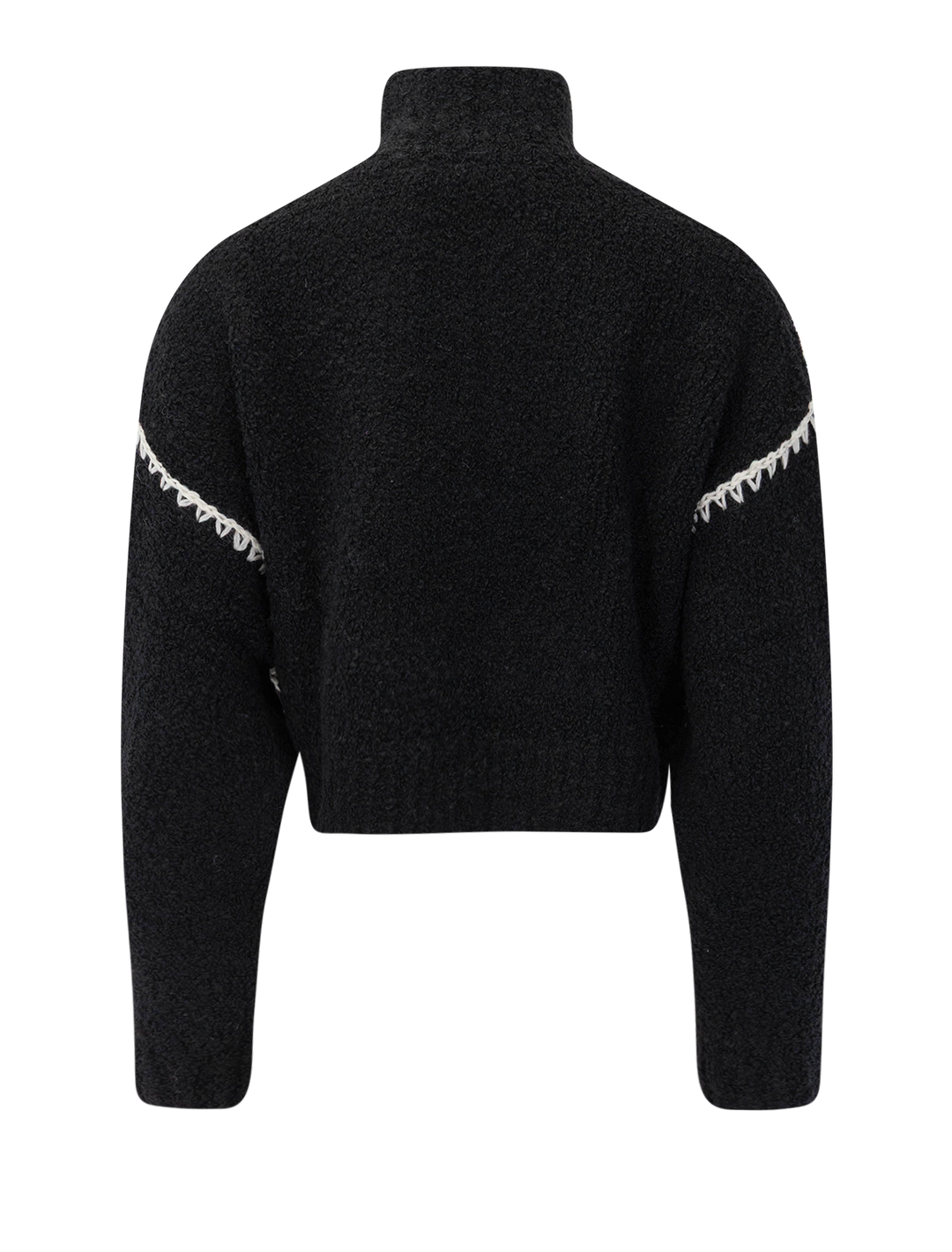 cropped hampton sweater in black
