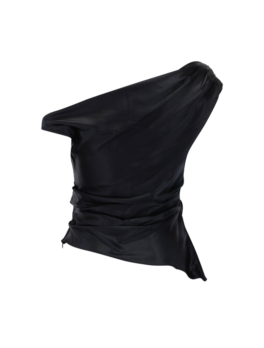 phare silk top in black