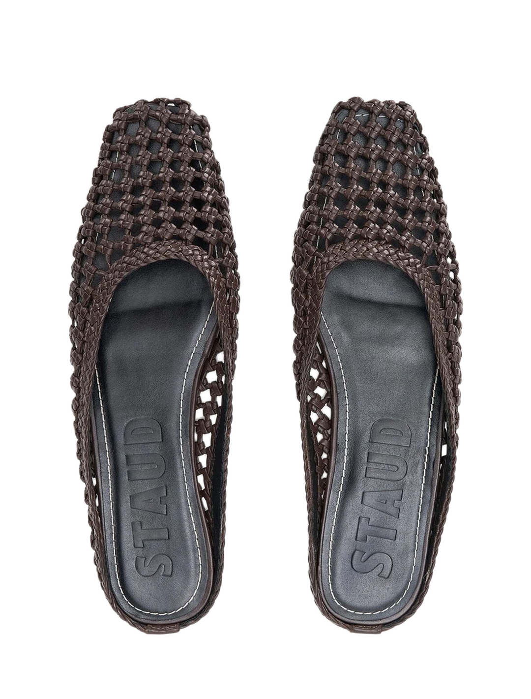 otto hand knotted flat mule in espresso