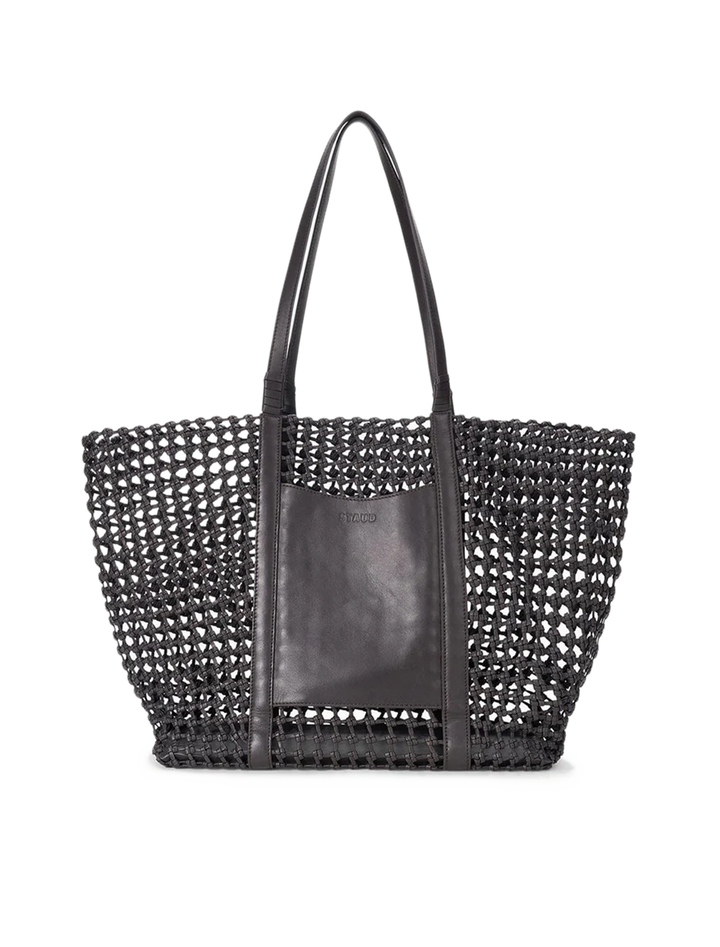 getaway hand knotted tote bag in espresso