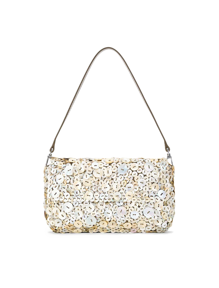 timmy convertible shoulder bag in mother of pearl