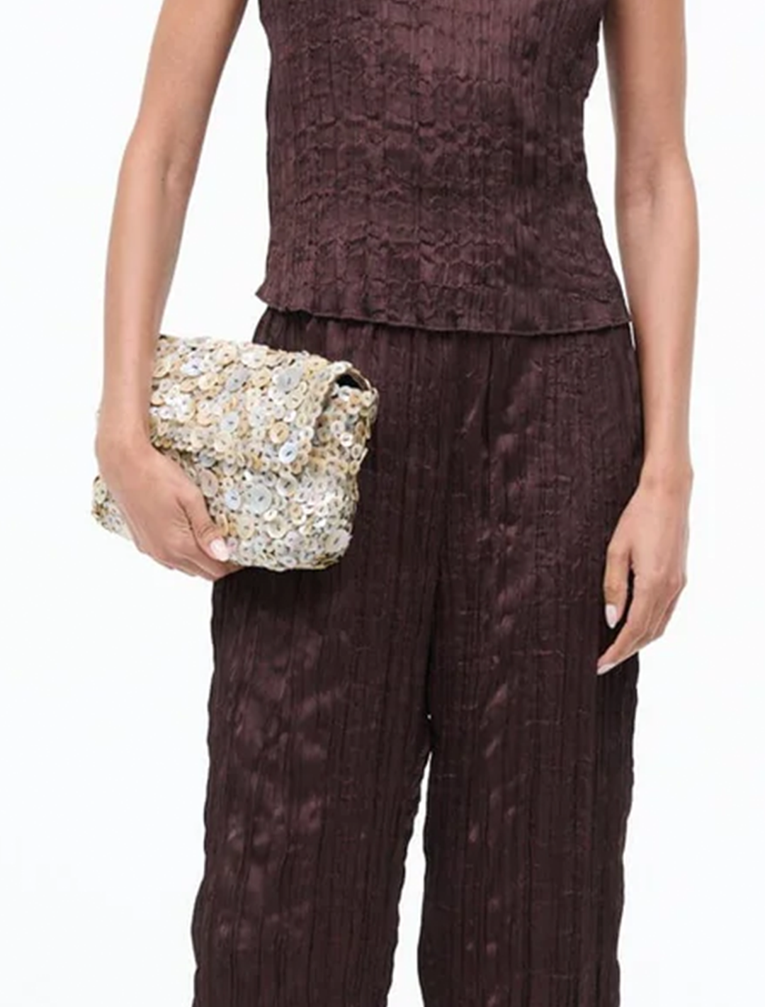 timmy convertible shoulder bag in mother of pearl