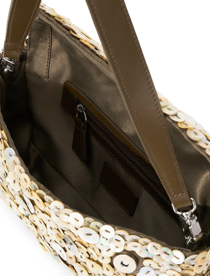 timmy convertible shoulder bag in mother of pearl