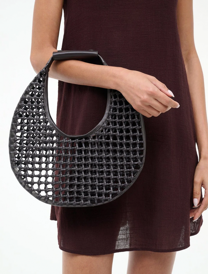 moon hand knotted tote in espresso