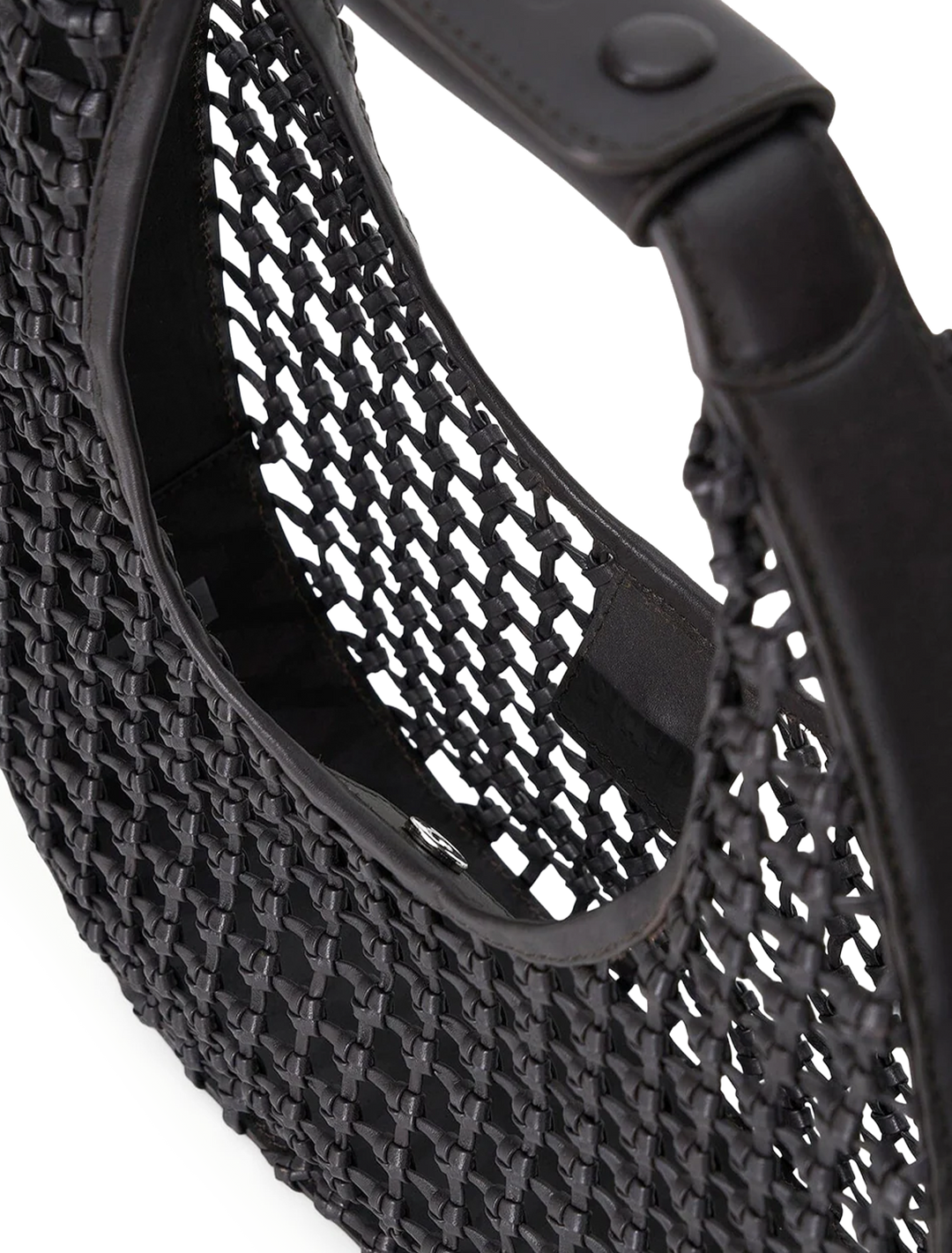 moon hand knotted tote in espresso