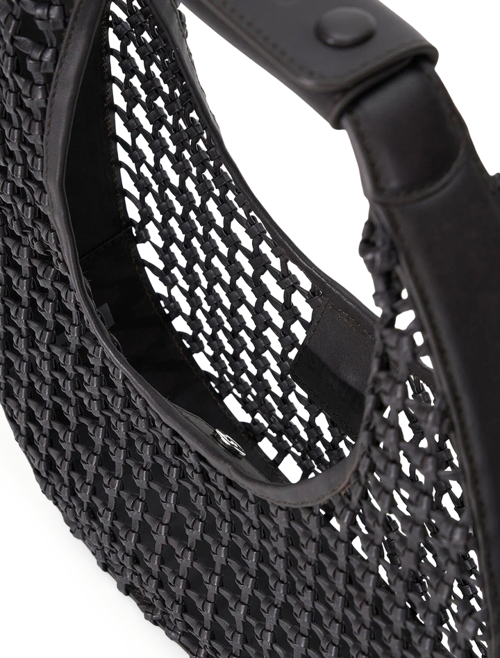 moon hand knotted tote in espresso