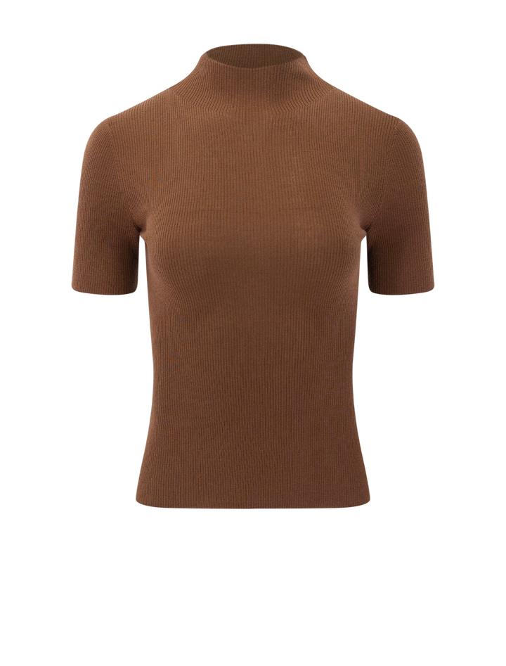 leenda regal mockneck in caramel