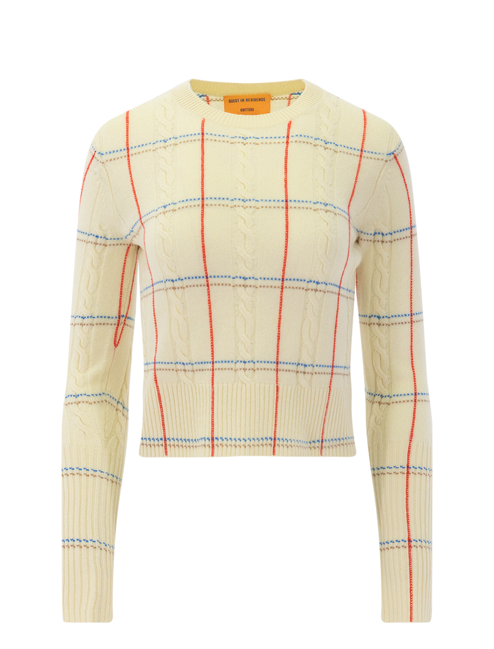 shrunken check crew in mist