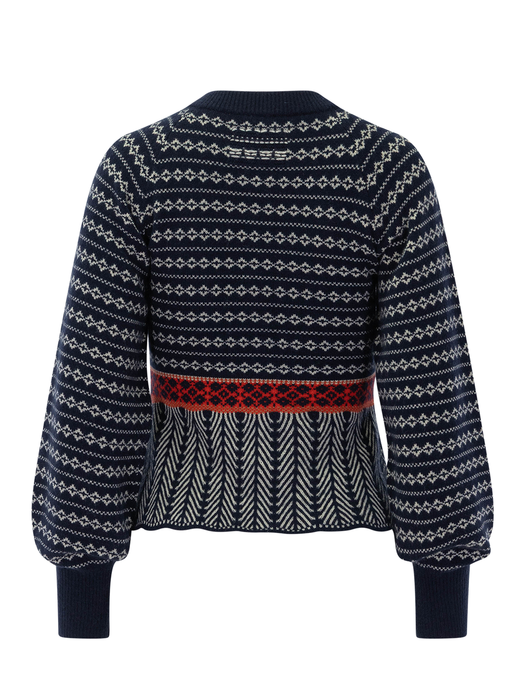 fairisle sculpted cardigan in midnight