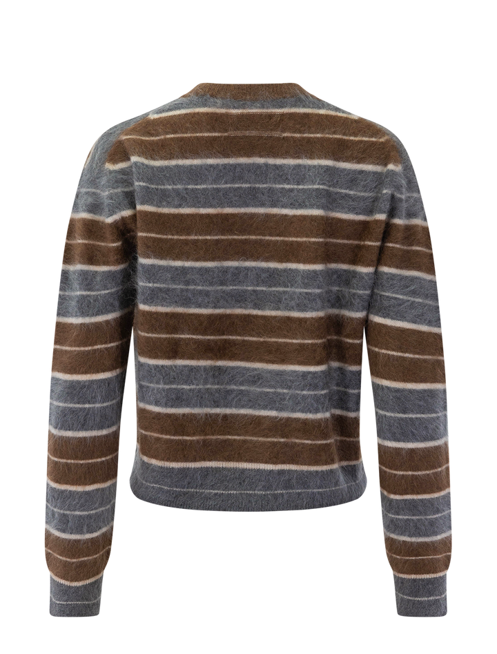 grizzly stripe crew in charcoal