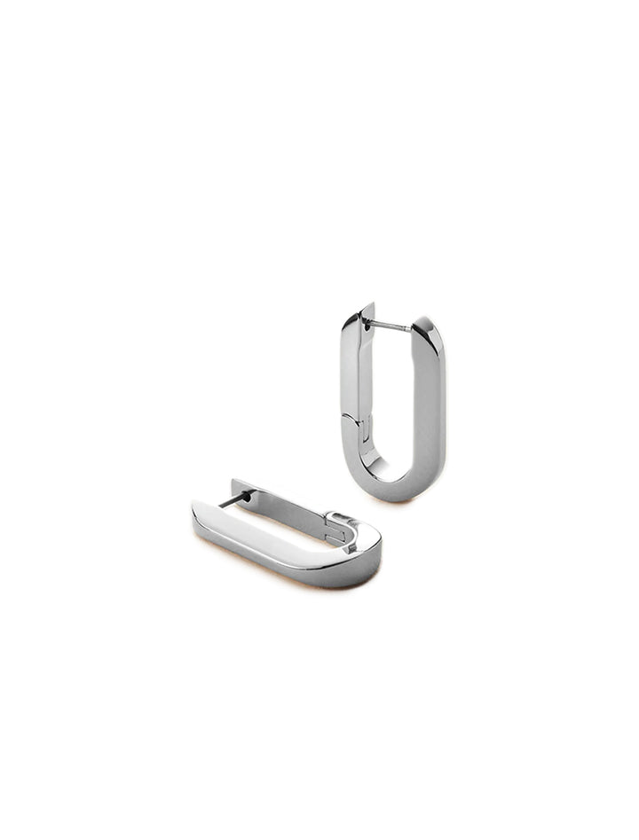 u-link earrings in silver