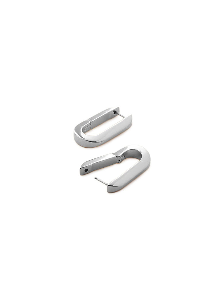 u-link earrings in silver
