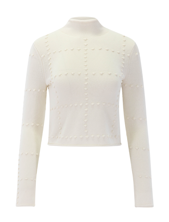 popcorn sweater in cream