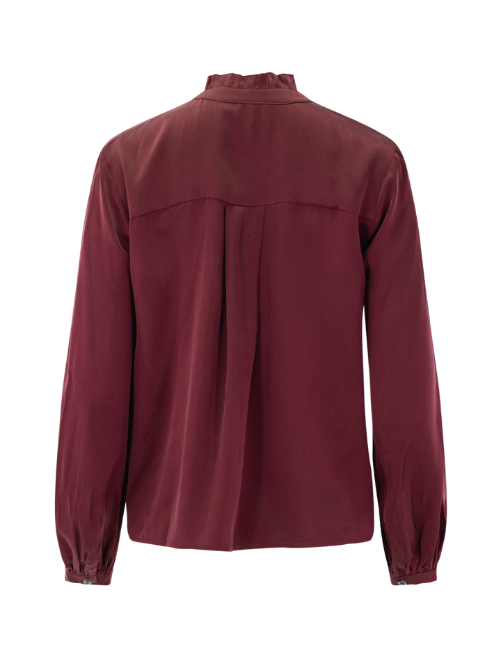 sien blouse in garnet