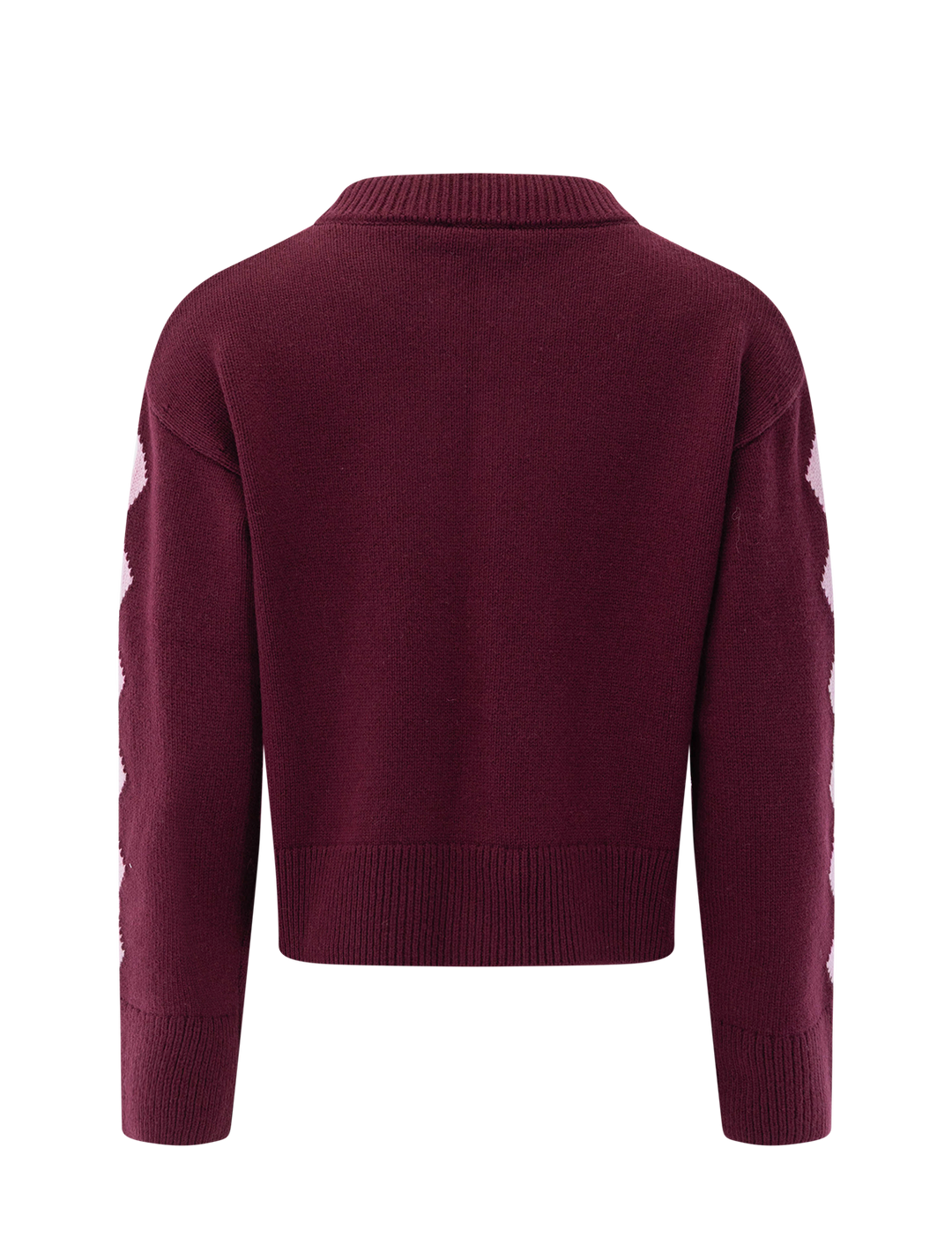 mavie cardigan in garnet daisy