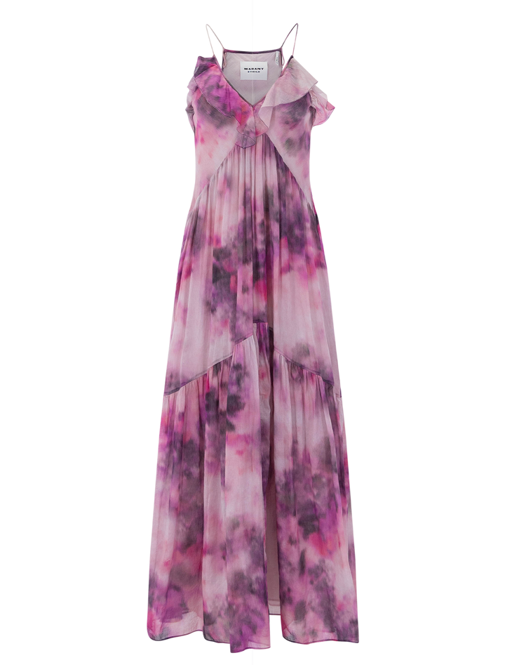 vasmila dress in pink tie dye
