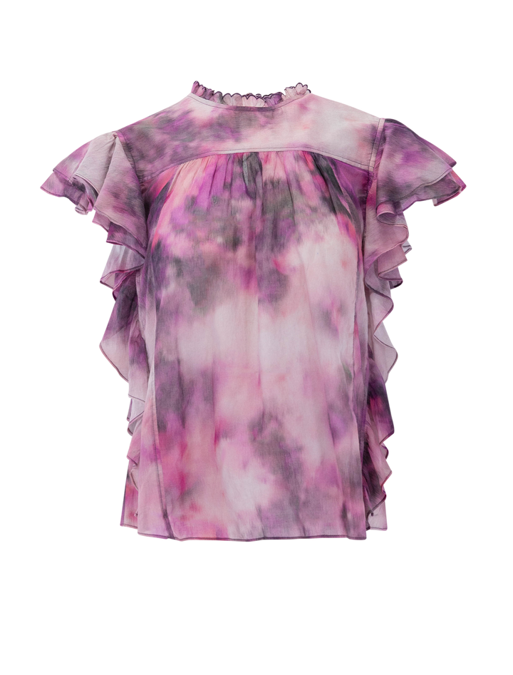 daliyane top in pink tie dye