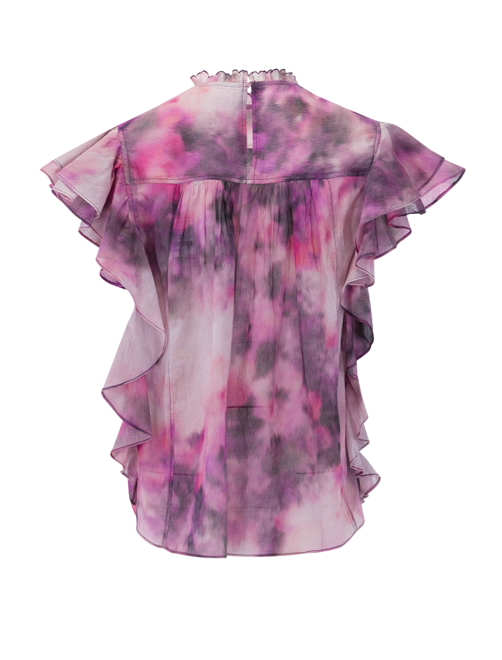 daliyane top in pink tie dye