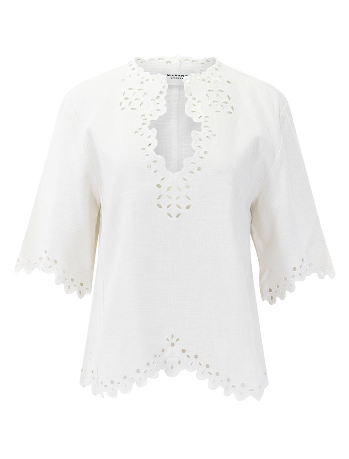 shana tunic in white