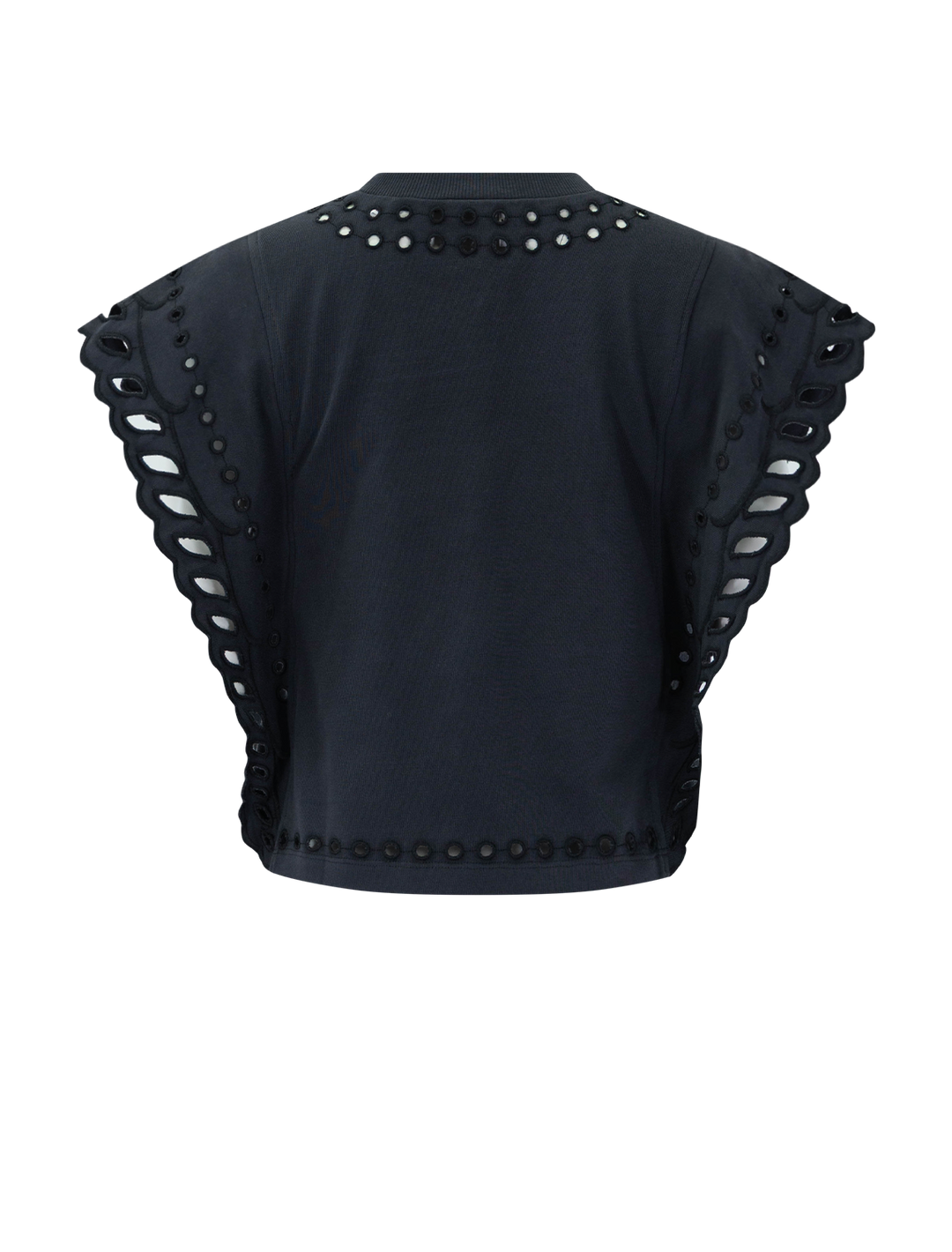 broderie anglaise odyle top in faded black