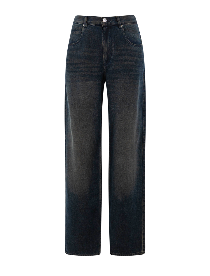 jenny jean in dirty blue faded fluid denim