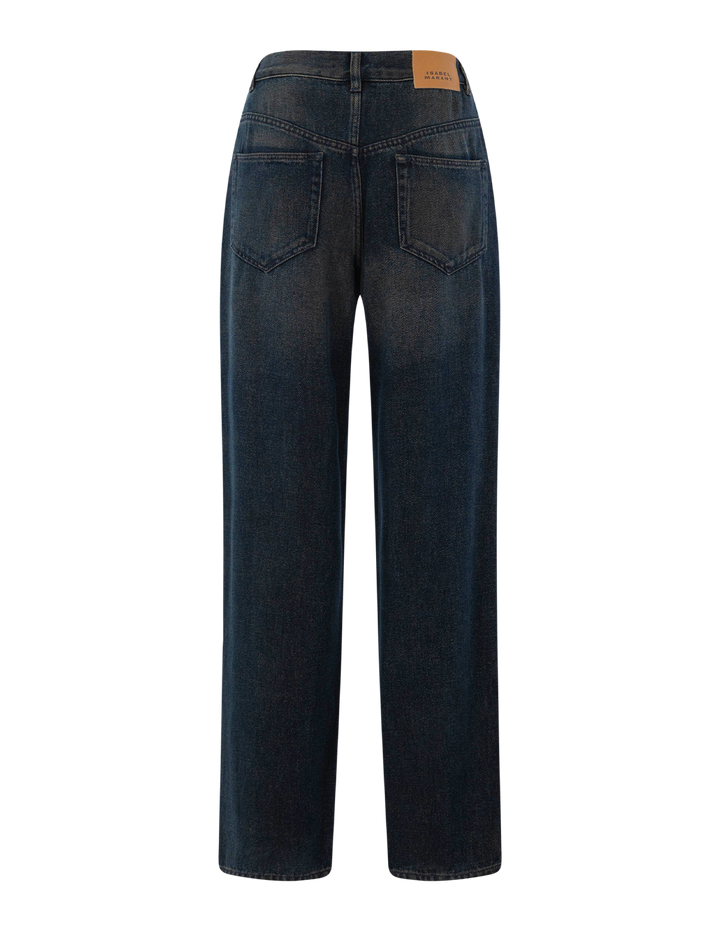 jenny jean in dirty blue faded fluid denim