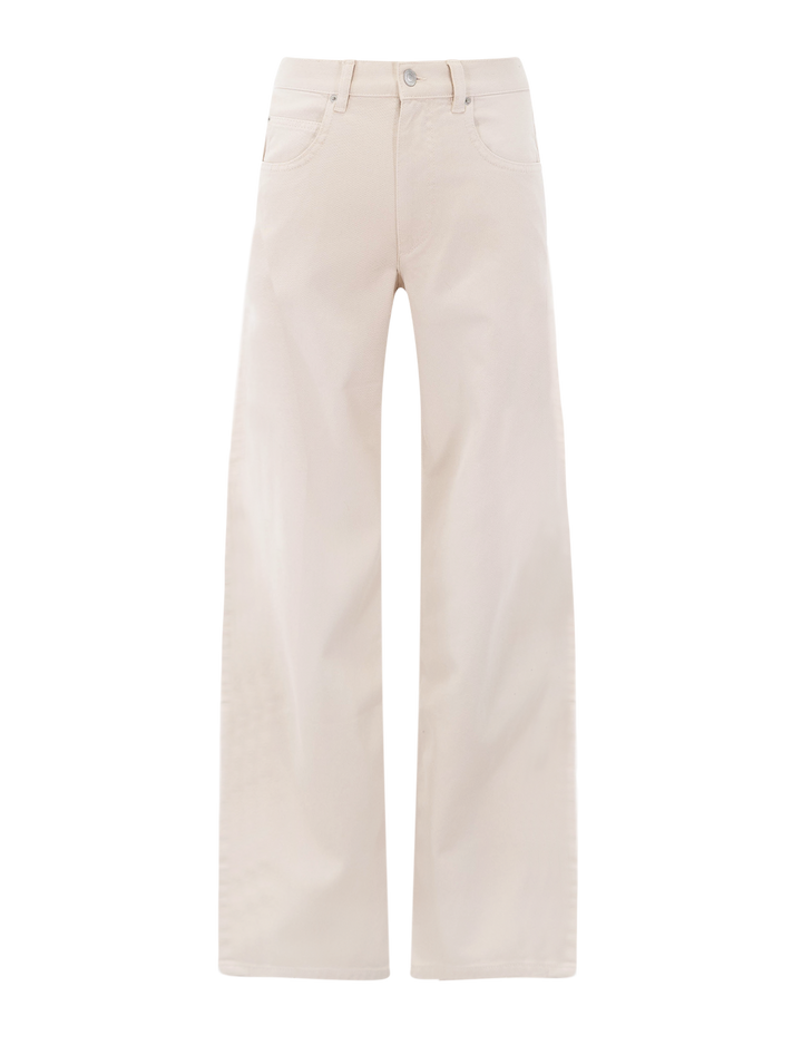 jenny jean in ecru fluid denim